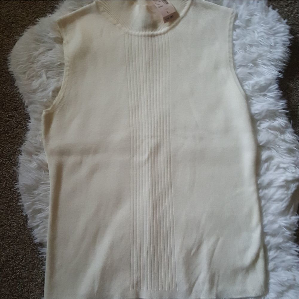 ‎Dressbarn sleeveless sweater Top Size Large New with Tags NWT